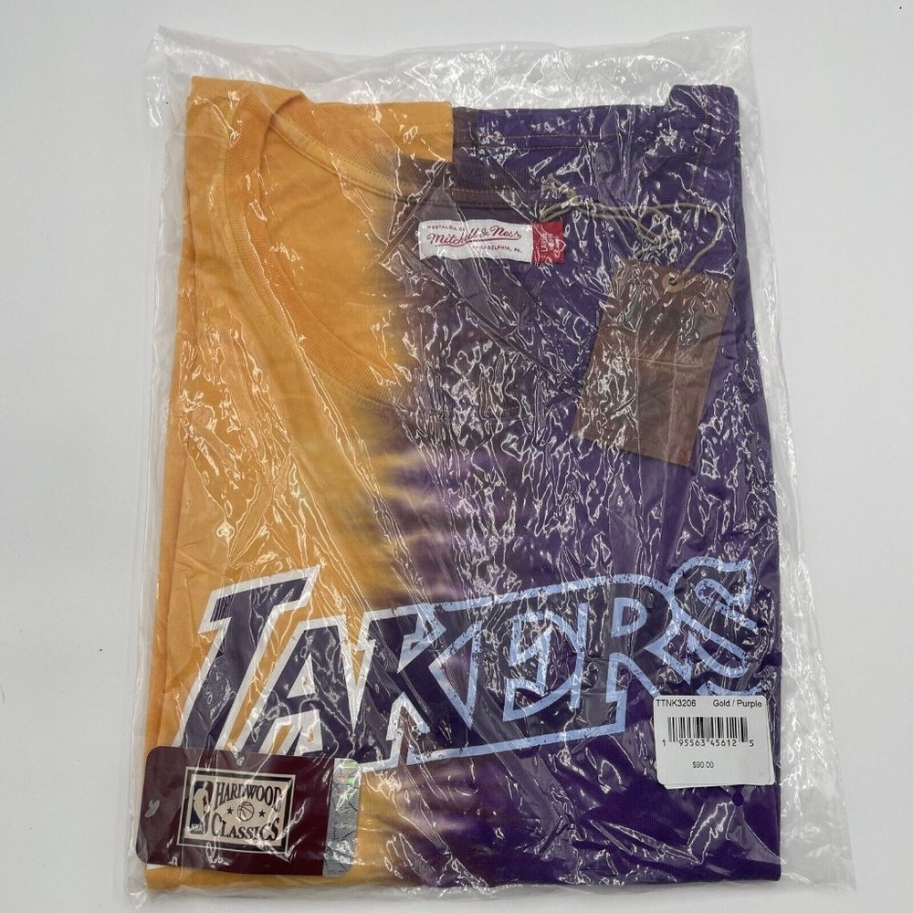 Men's Mitchell & Ness Los Angeles Lakers NBA Magic Johnson Tie-Dye Tank Sz Large - Picture 5 of 5